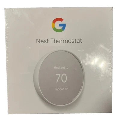 Google Nest Smart Thermostat 4th Generation  G4CVZ-US New Sealed Box Snow - Image 1 of 3