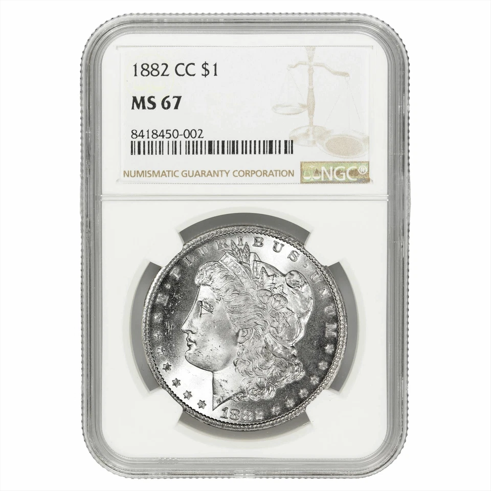 1882CC Morgan Silver Dollar $1 NGC MS 67 - Image 1 of 4