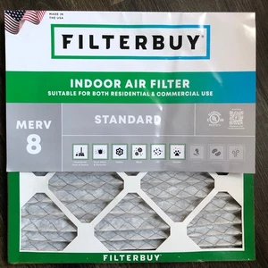 Filterbuy 16x16x1 MERV 8 Pleated Air Filters HVAC AC Furnace Replacement LOT 5+1 - Picture 1 of 3