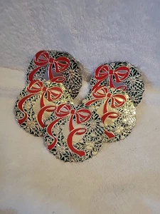 1988 Wreath Coasters Wm. A. Rodgers William Oneida Holiday Collection Vintage  - Picture 1 of 3