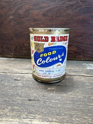 Gold Badge Good Colours Vintage Tin Australian with Contents Intact  - image 1 of 4