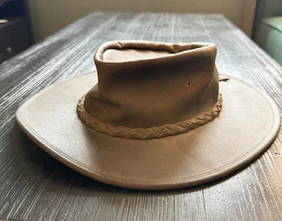Minnetonka шляпа - складной шляпа - средний коричневый кожаный - Изображение 1 из 3