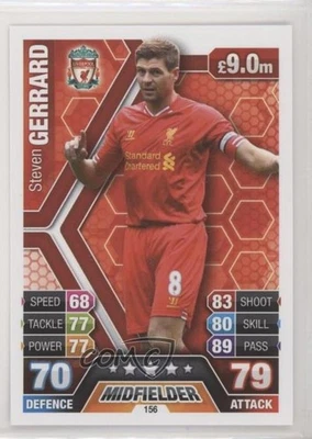 2013-14 Topps Match Attax English Premier League Steven Gerrard #156 - Imagem 1 de 2