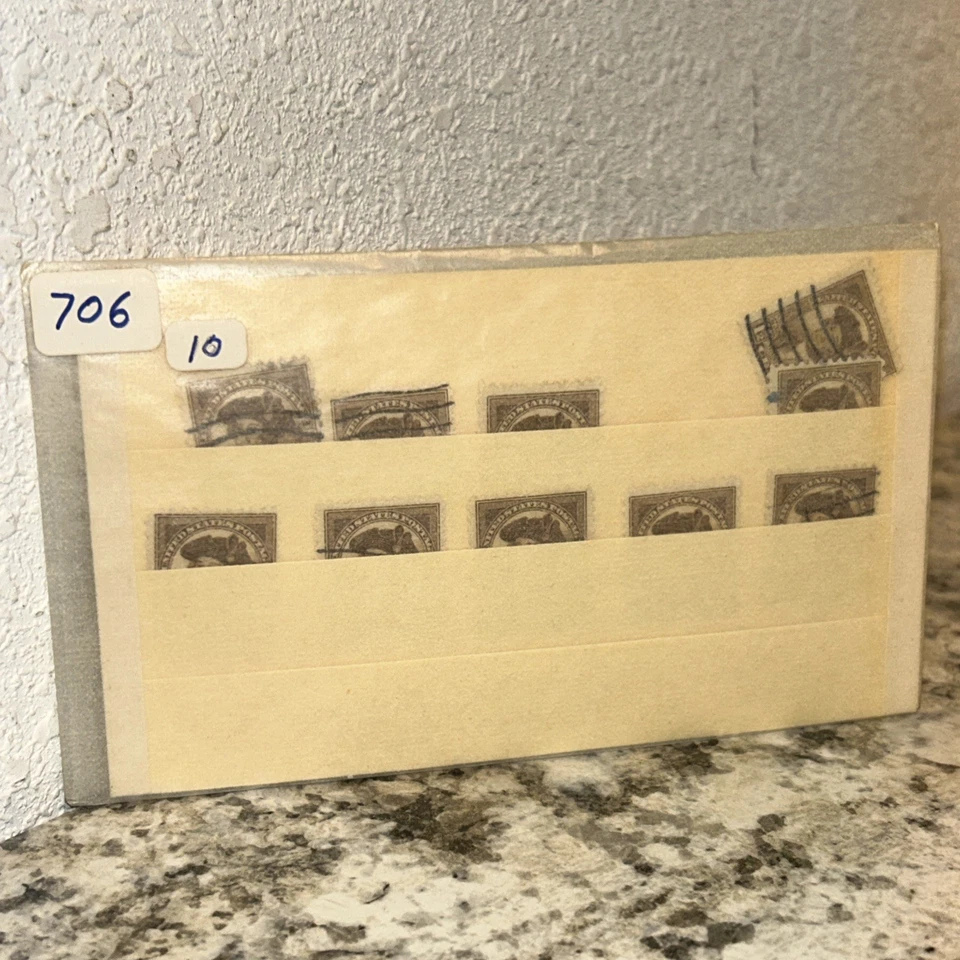 US Stamps Scott 706 1.5c 1932 Washington bicentennial Used Lot Of 10 - Image 1 of 3