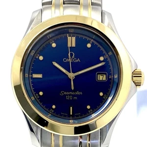 OMEGA Seamaster 120 2311.80 Yellow Gold Blue Date Indicator Quartz 12 ATM - Picture 1 of 22