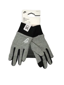 Nike Big Kid's Club Gloves Large Grey/Black Fleece 2.0 Tech-Touch NEW - Picture 1 of 9