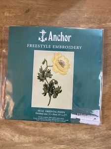Anchor Freestyle Embroidery Kit "Oriental Poppy" Not Started - Picture 1 of 3