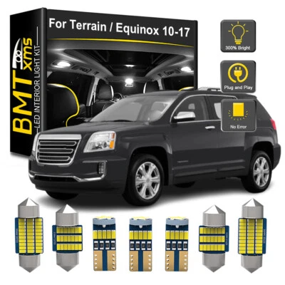 9x Interior LED Light Bulbs White For GMC Terrain Chevrolet Equinox 2010-2017 - Image 1 of 4