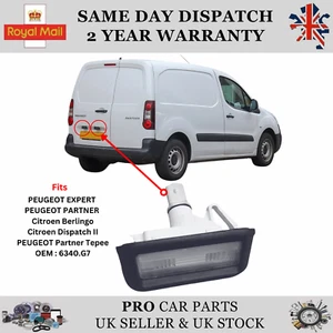 Number Plate Lamp for Peugeot Partner Expert Citroen Berlingo 6340.G7 - Picture 1 of 10