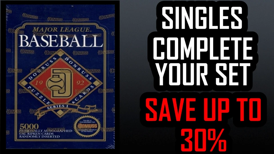 1992 Donruss Series 1 - Singles - #1-#250 - You Pick - Multi-Card Discounts! - Image 1 of 1