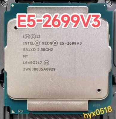 Intel Xeon E5-2699V3 SR1XD 2.3GHz 18-Core 2699V3 PROCESSOR LGA2011-3CPU RETAILED - Image 1 of 4