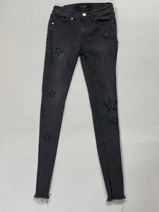 Joe's Jeans Girls size 12 Black w/ Heart & Markings throughout so cool - Picture 1 of 12