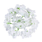 20Pcs White Silk Hydrangea Heads With Stems For Wedding/Home Decor