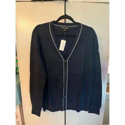 Banana Republic Pima cotton cashmere Men's Sweater Long sleeve fit button down - Image 1 of 4