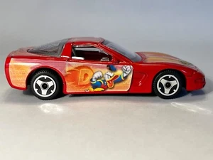 Disney Donald Duck Chevrolet Corvette Die-Cast Metal Car by Burago - Picture 1 of 5
