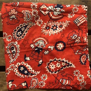 Fazzoletto/sciarpa/bandana vintage rosso Buster marrone e tigre - Foto 1 di 4