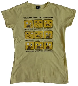Adventure Time: Women's Small Lemongrab Print T-Shirt Yellow 2015 Official S - Picture 1 of 12