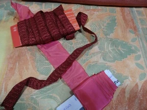 assortis rose,bordeaux ruban et galon 5m,20 en tout couture loisirs créatifs - Imagen 1 de 24