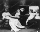 Victorian Little Girls Piano Performance 8x10 Reprint Of Old Photo
