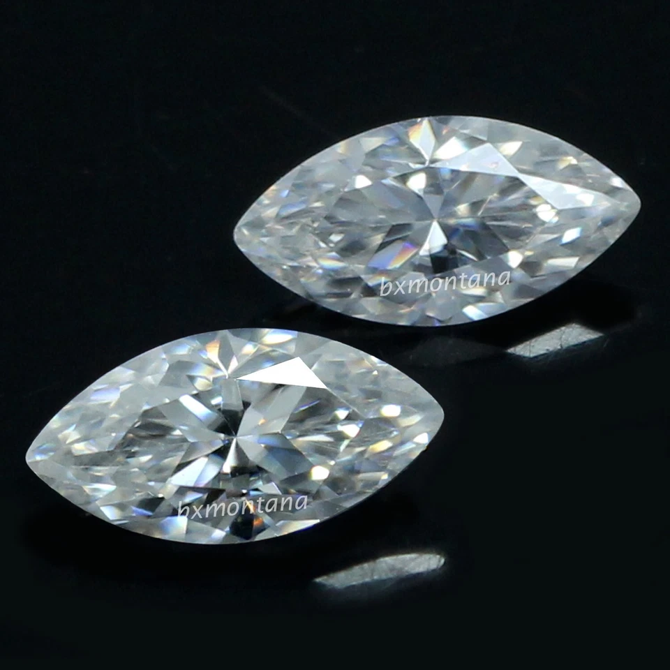 Natural DE Color VVS1 Excellent Cut 4.5x9 MM Marquise Pair Certified Diamond - Image 1 of 4