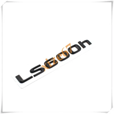 Tapa giratoria trasera LS 600h letra insignia emblema coche reemplazo negro brillante Foto 1 de 3