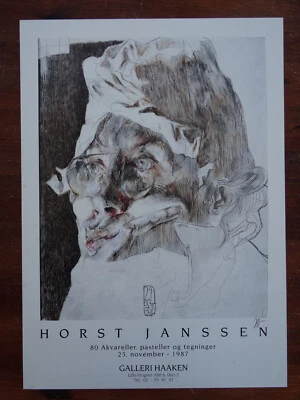 Horst Janssen   " Galleri Haaken, Oslo "  Plakat handsigniert - Bild 1 von 4