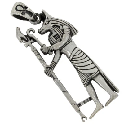 Anubis Ankh Anhänger Silber 925 ägyptischer Schmuck Symbol Totengott b672 - Bild 1 von 4