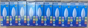 Lampadina lampadario 10 x 3,8 W (=25 W) Megaman dimmerabile LED luce candela SES E14 2800K - Foto 1 di 2