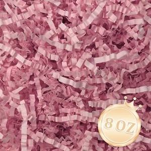 1/2LB Pink Crinkle Cut Paper Shred Filler Great for Gift Wrapping Basket Fill... - Picture 1 of 5