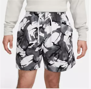 Nike Club Woven Shorts Grey White Black DX0737-065 Men's Sz S-XXL New - Picture 1 of 3