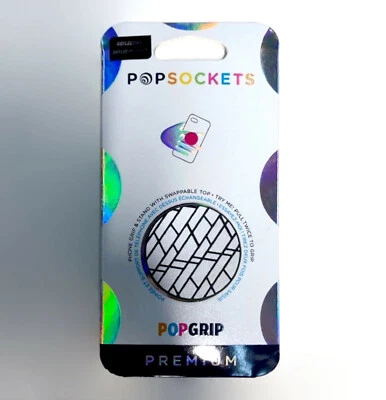 NEW PopSockets 801950 Universal PopGrip Stand Premium Reflective Urban Geo - Image 1 of 3