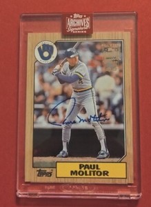 Paul Molitor 2023 Topps Archives Signature Retired Autograph #/21 - Brewers HOF