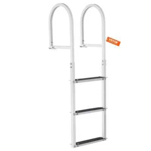 Removable Dock Ladder 3-Step Pontoon Boat Ladder 3.1 in. W Step 500 lbs. Lo - Picture 1 of 8