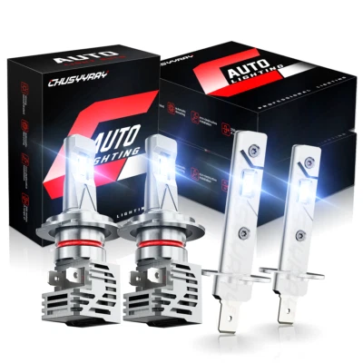 Combo faros LED de haz alto 6000K 4x bombillas para Suzuki Forenza 2004-2008 H7 H1 Foto 1 de 4