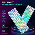 60% UK Layout Wired USB Gaming Keyboard 62 Keys Compact Mini RGB Mixed Keycaps