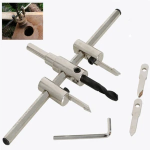 Extendable Pilot Hole Drill Bit Circle Hole Cutter Saw for Wood & Plaster Board - Picture 1 of 11