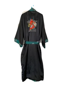 Reversible robe with embroidered dragon from Thailand - Picture 1 of 3