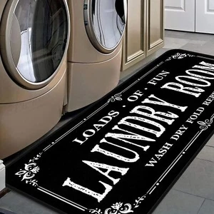 Laundry Room Rug Runner 39 X 20 Inch Non Slip Farmhouse Kitchen Floor Mat Bath A - Picture 1 of 7