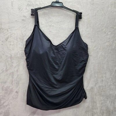 Tankini Bleu Rod Beattie talla grande 22W acanalado natación con aros ajustables negro Foto 1 de 4