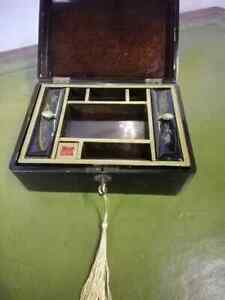 Vintage Oriental Lacquered Sewing box
