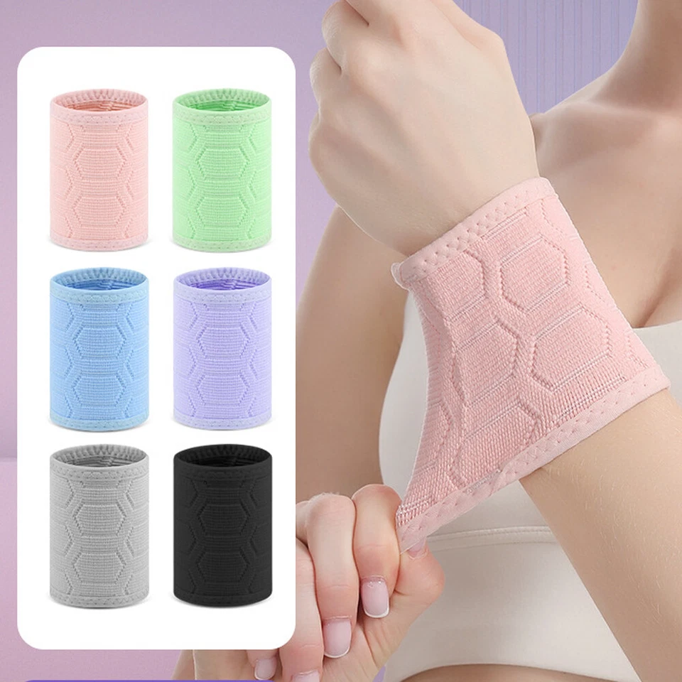 1 Pair Women Sports Stretch Wristband Breathable Basketball Badminton Wrist Band - Image 1 of 1