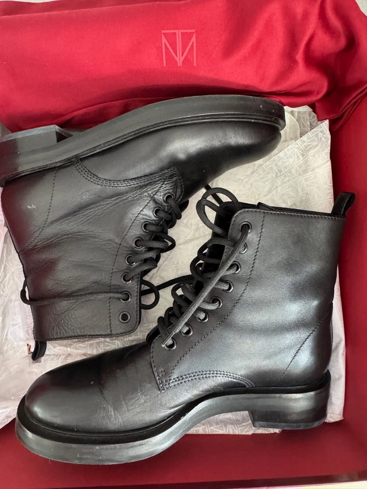 tamara mellon black lace up ankle boots standard ankle 35-calfskin women 38 - Image 1 of 4