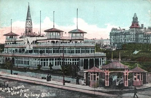 Kingstown View From Railway Station Dun Laoghaire Dublin Ireland Postcard - Picture 1 of 2