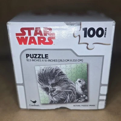 Rompecabezas de 100 piezas Star Wars - Chewbacca y Porg (sellado) - caja de desgaste Foto 1 de 4