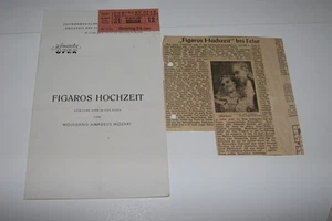 Mozart Figaro Berlin 1950 mit Anny Schlemm, Ahlersmeyer -Programm, Karte, Kritik - Bild 1 von 1