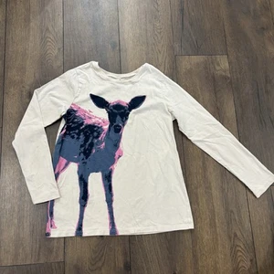 Tea Collection Long Sleeve Deer / Fawn Graphic T Shirt, Size 14 - Picture 1 of 5