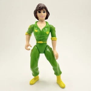 1992 Playmates TMNT April O'Neil (Green Jumpsuit) Channel 6 Newsvan Figur - Bild 1 von 6