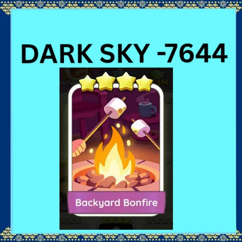 1 x Backyard Bonfire (⭐⭐⭐⭐) set 12 - Mono_poly_ Go sticker (Fast sending) - Image 1 of 1