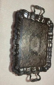 Sheridan Silver Co. Vintage Silver plate serving tray unpolished - Picture 1 of 4