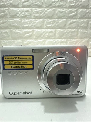 Sony Cybershot DSC-W180 Compact Digital Camera 10.1MP 3x Optical Zoom Silver - Image 1 of 4